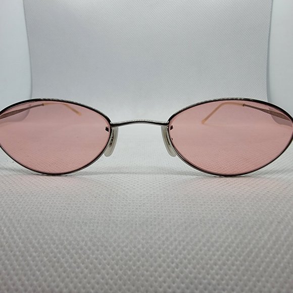 OLIVER PEOPLES OP-601 Silver Pink Oval Sunglasses - Picture 2 of 12